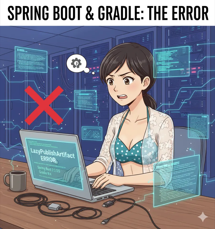 Spring Boot 2.5.5와 Gradle 8.x 호환성 문제 해결하기: LazyPublishArtifact 오류